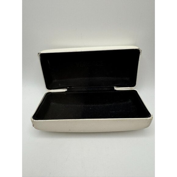 EMPTY Vintage Versace Hard Clamshell Glasses Case White & Gold Made in Italy - Picture 7 of 8